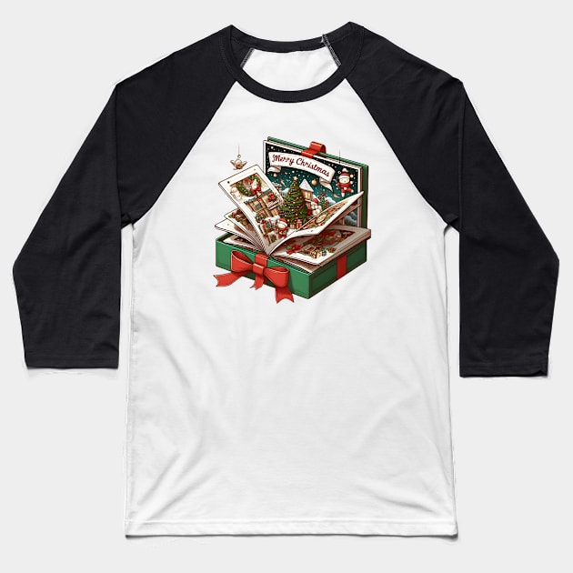 Festive Cartoon Delights: Elevate Your Holidays with Cheerful Animation and Whimsical Characters! Baseball T-Shirt by insaneLEDP